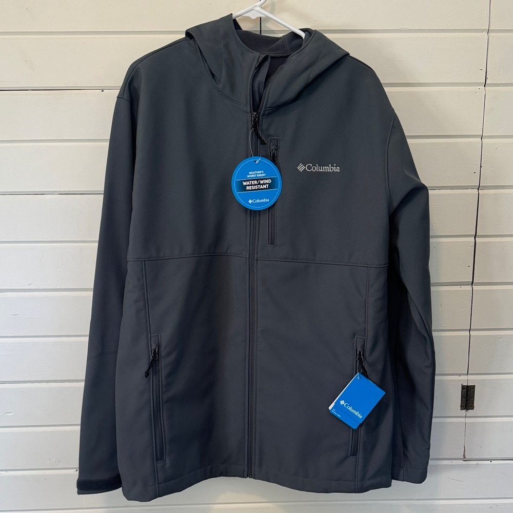 Columbia Charcoal Ascender Hooded Softshell Jacket - Tall